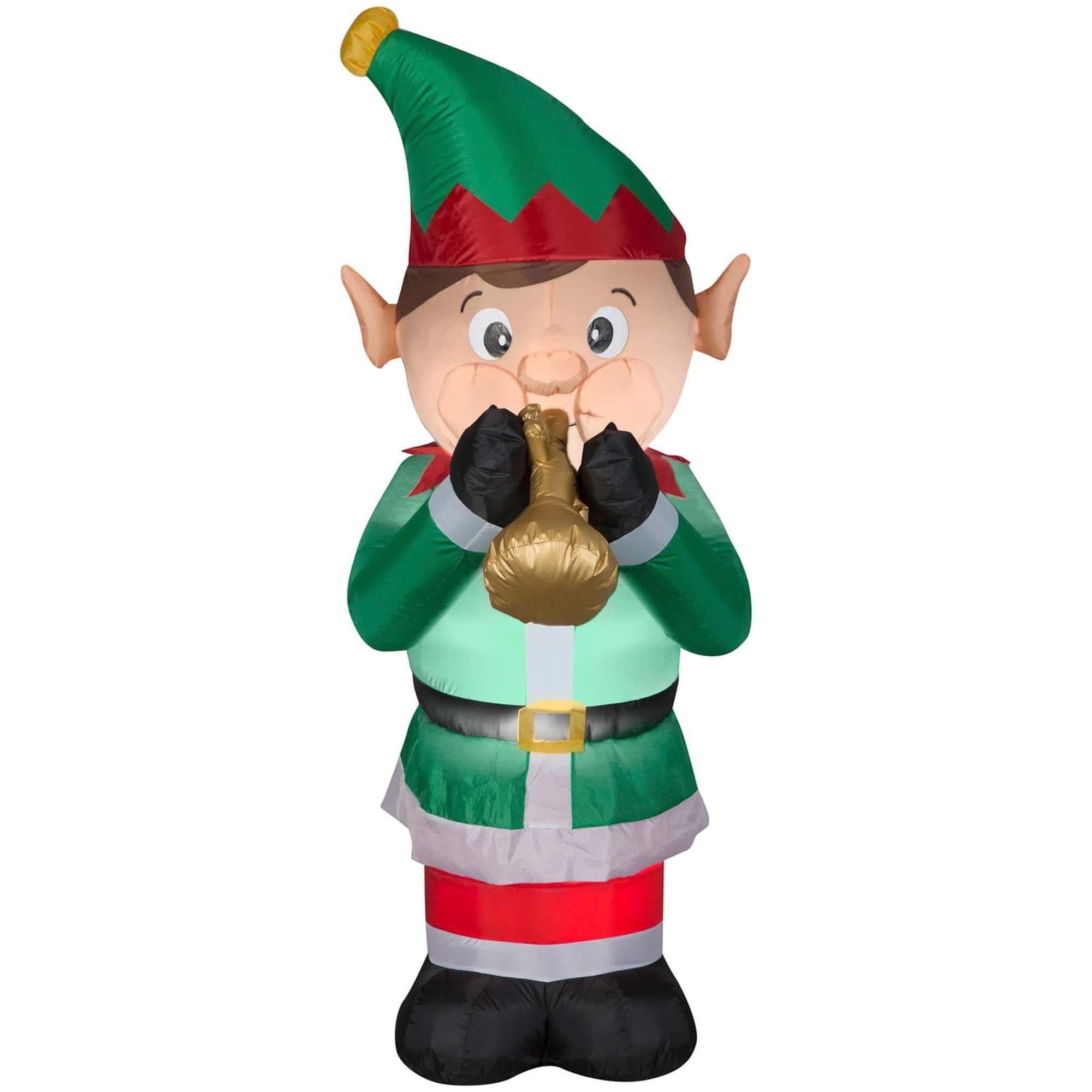 6 Foot Elf Light Up Christmas Inflatable Lawn  Decoration