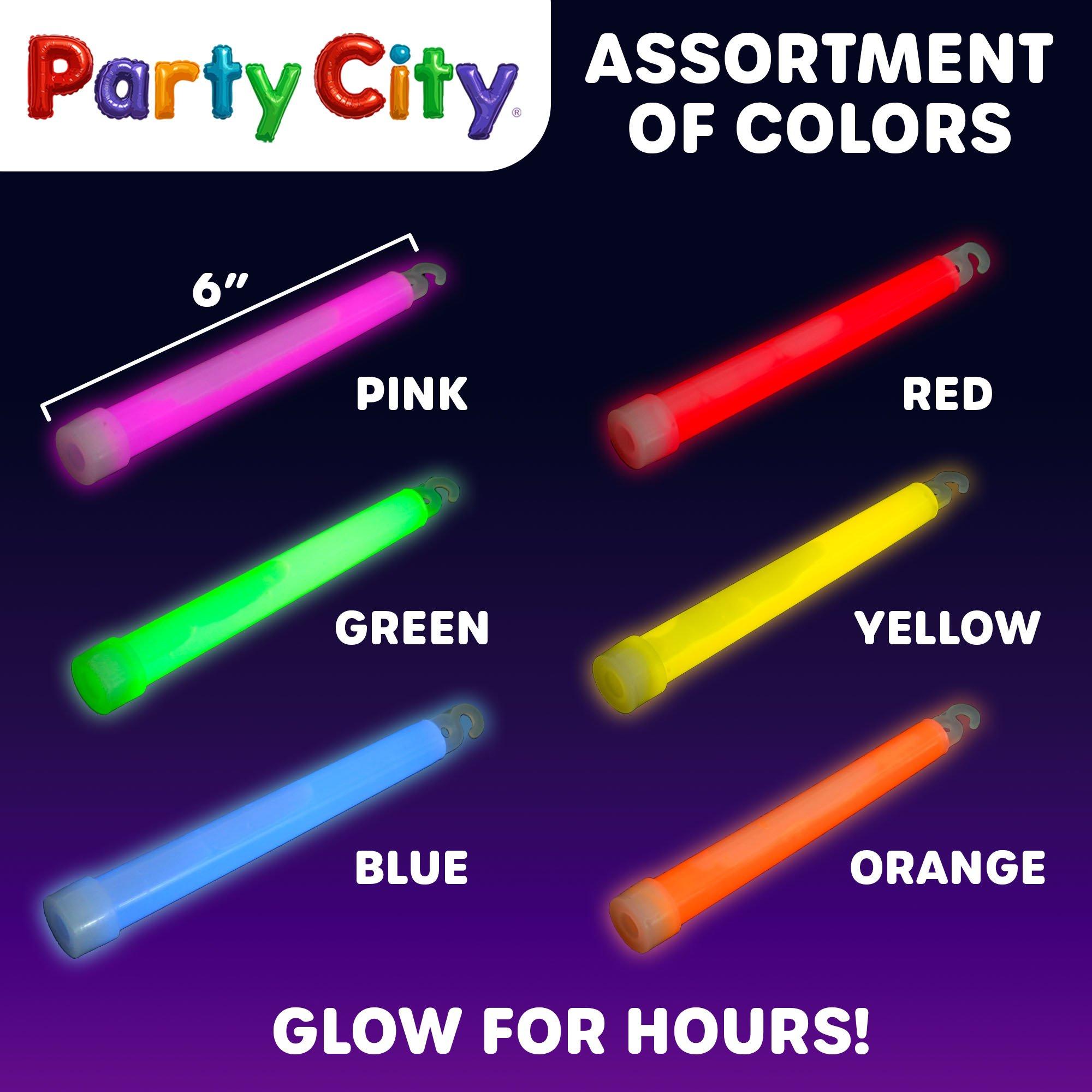 Glow Stick 6 Inch Party Favor Bulk Pack Multicolored White 24pk - Image 4