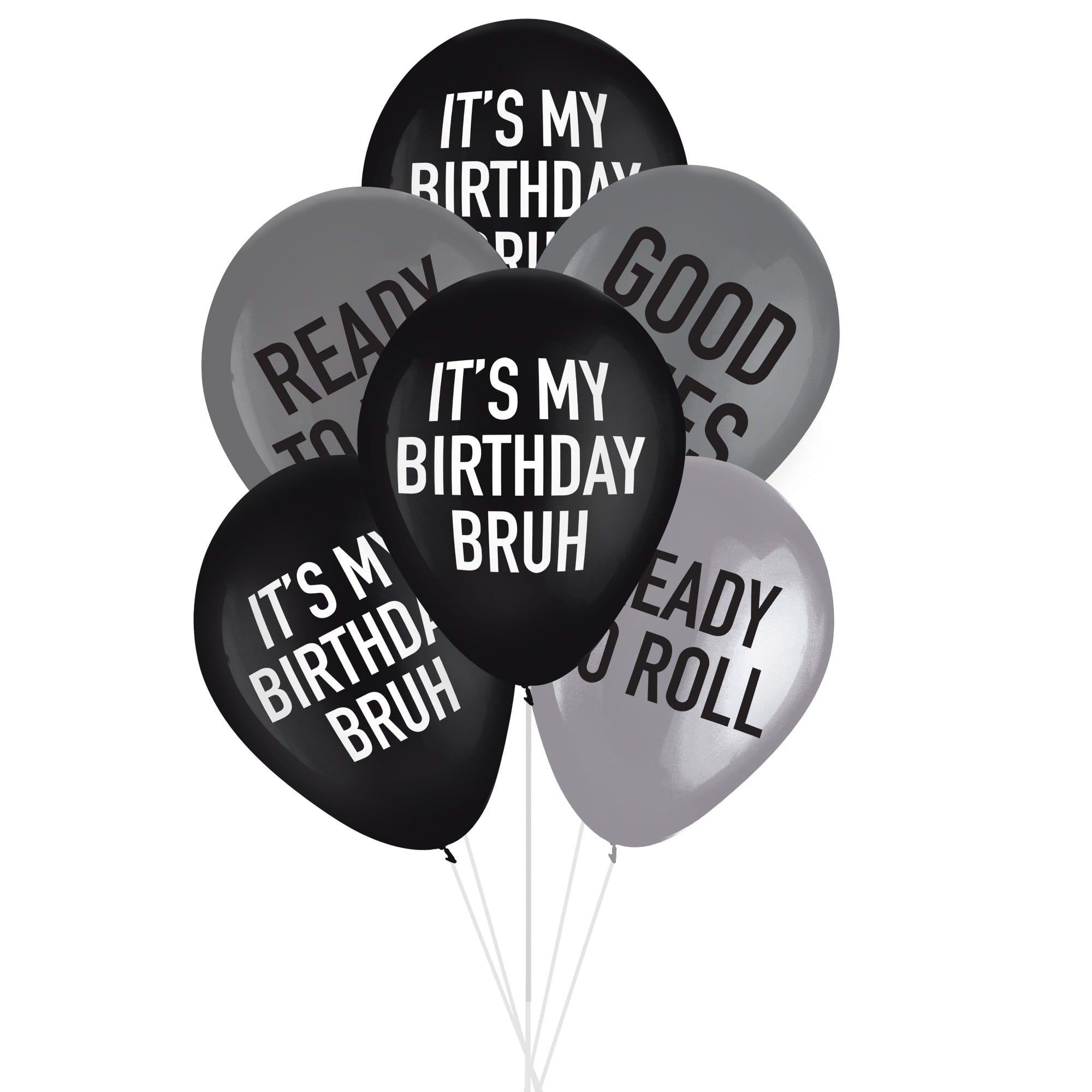 It's My Birthday Bruh Latex Balloons. 15ct