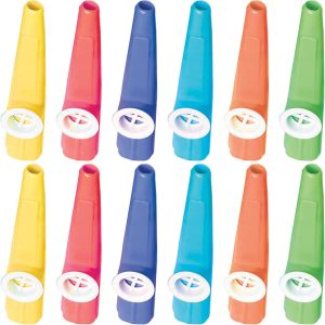 Kazoos 12ct ?C Colorful Plastic Kazoos Party Favors