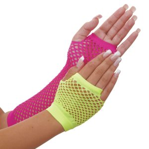Neon Fishnet Gloves