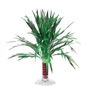 Palm Tree Table Centerpiece. 8in ?C Tropical Foil Decoration