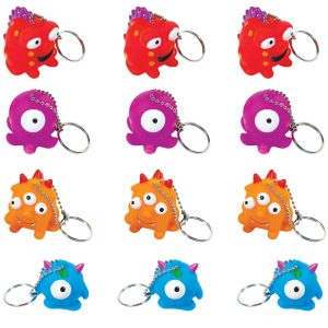 Monster Keychains 12ct ?C Colorful Party Favors