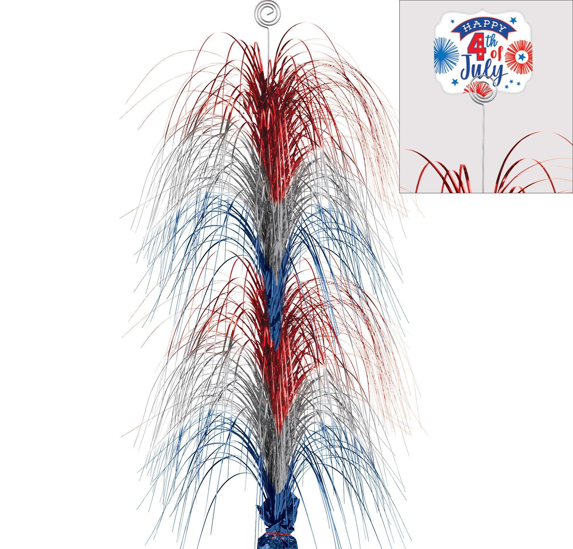 4th of July Table Centerpiece ?C Giant Foil Spray Decoration. 28in - Image 2
