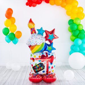 AirLoonz? Stacked Birthday Icons Balloon. 55in