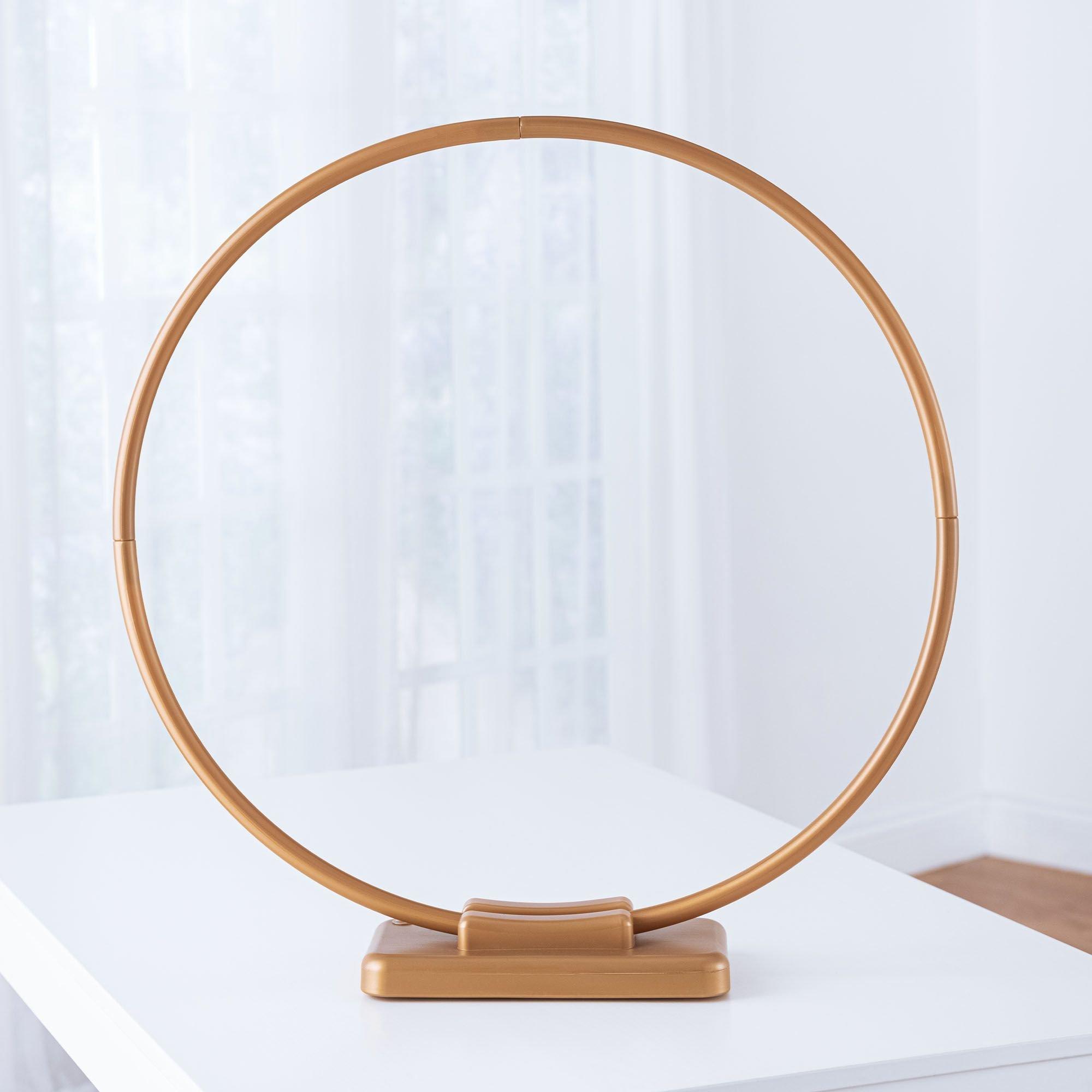 Gold Tabletop or Hangable Balloon Hoop Plastic Frame. 28in