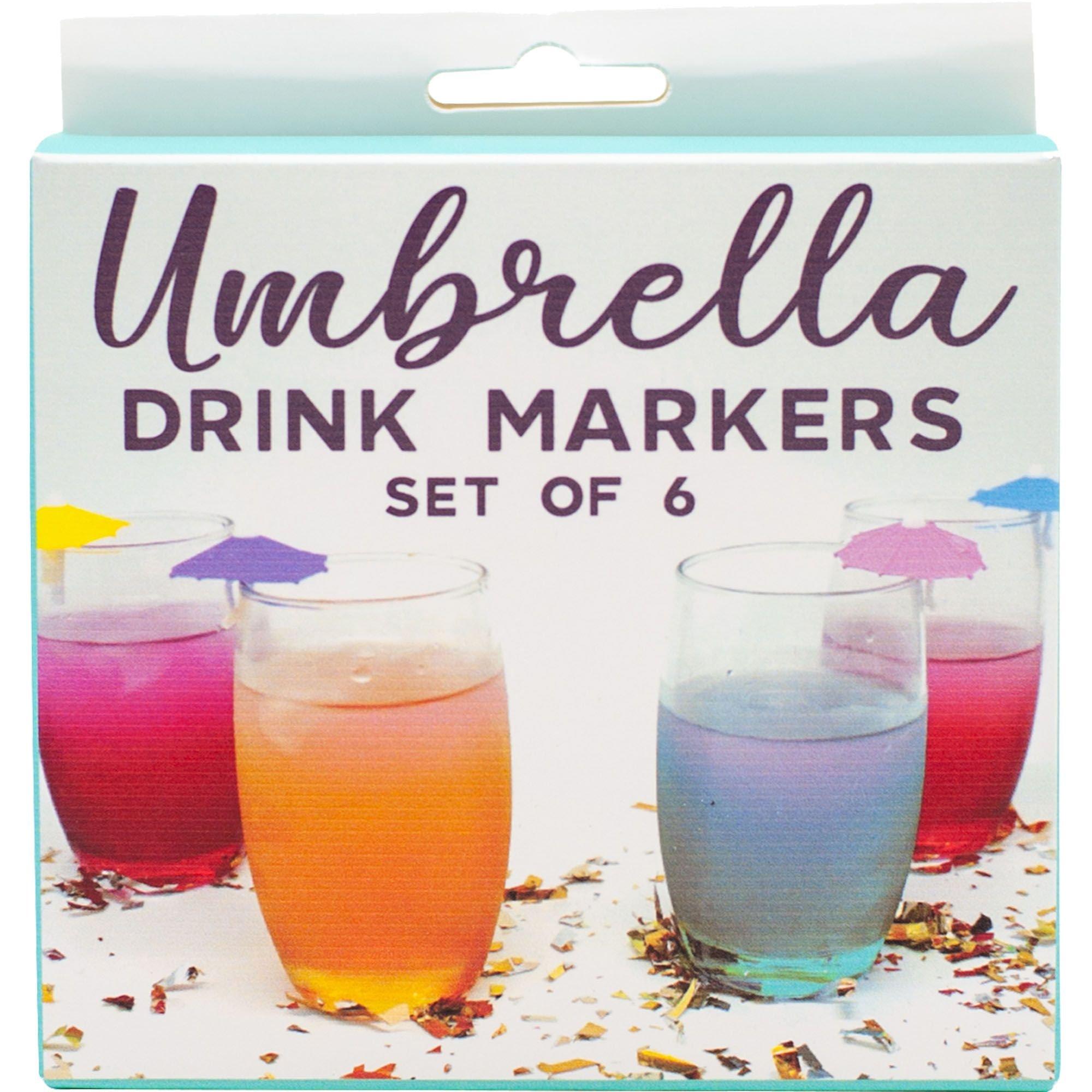 Umbrella Drink Markers. 6ct