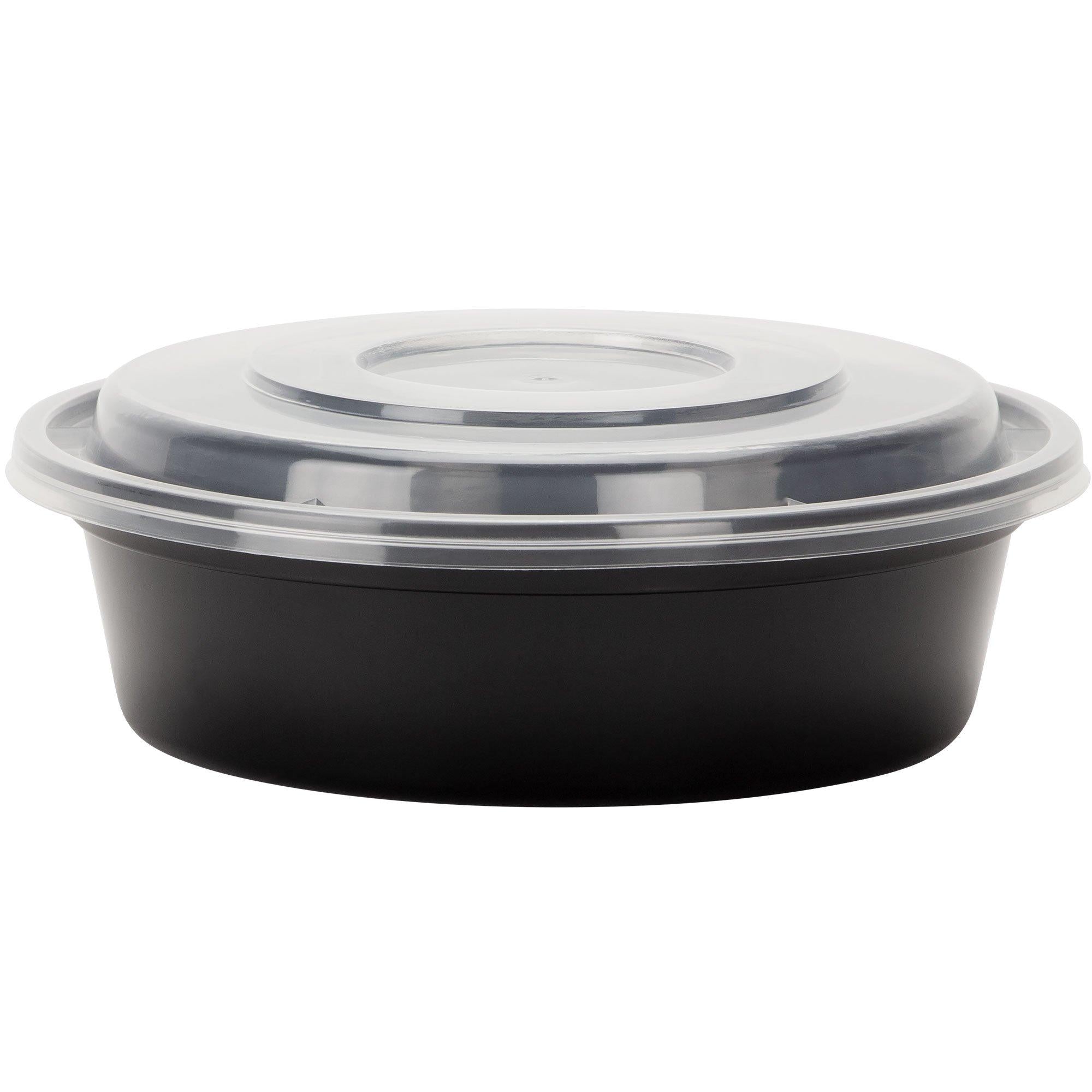 Round Plastic Microwave Tray Container. 9in. 48oz. 3ct
