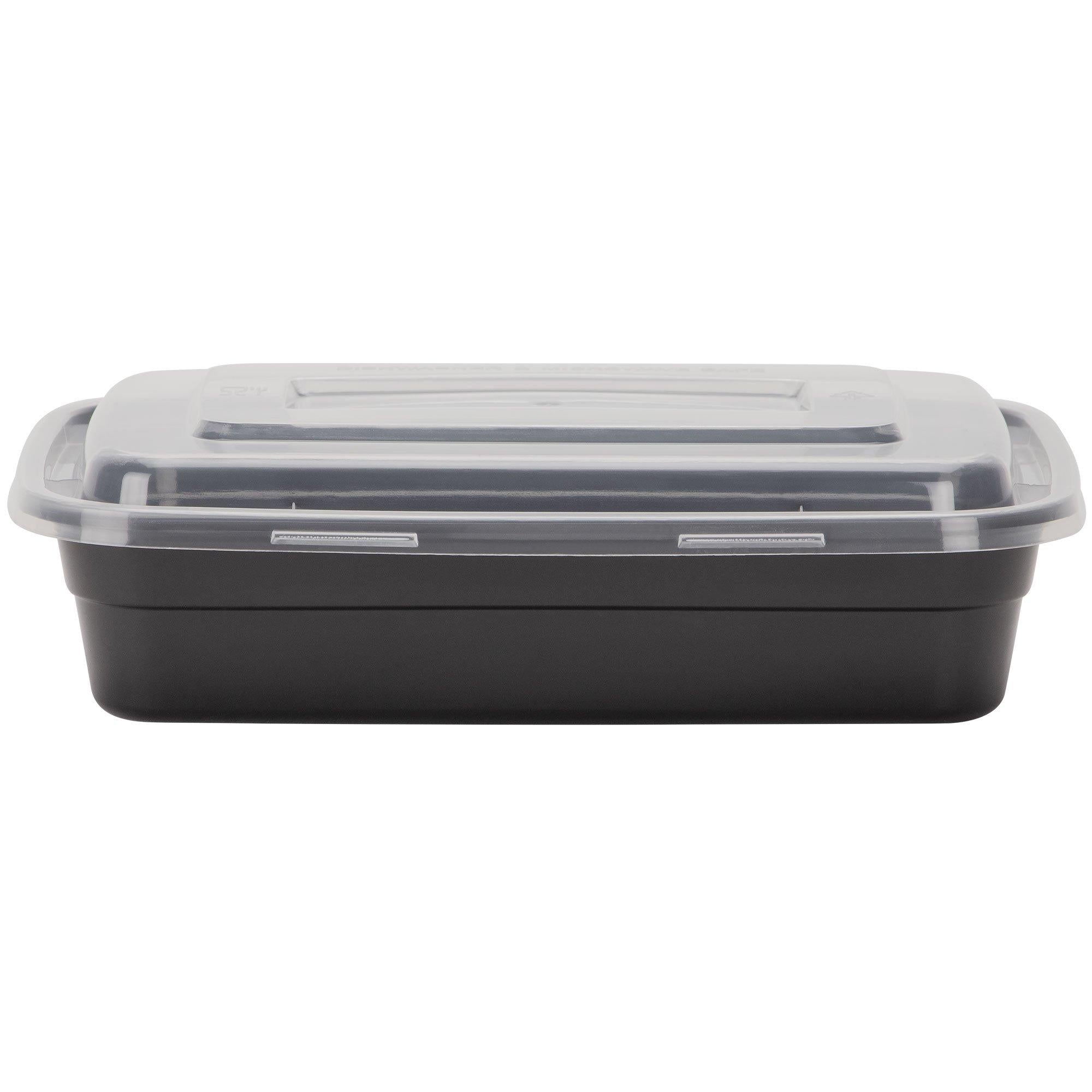 Rectangular Plastic Microwave Tray Container. 8in. 38oz. 4ct
