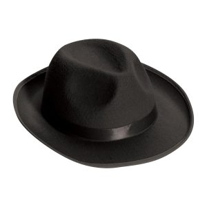 Black Fedora Hat ?C Deluxe Adult