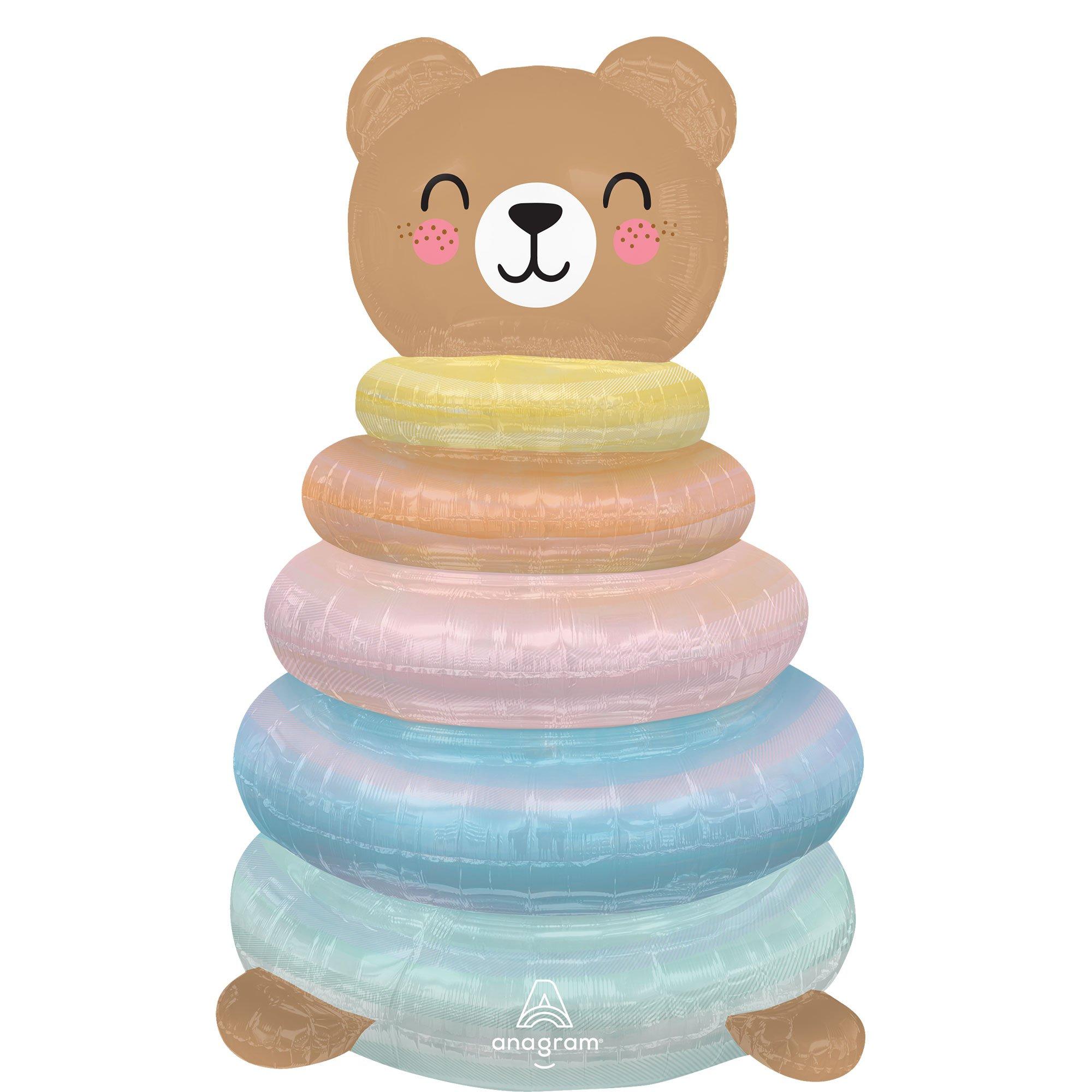 Stackerz??Bear Stacking Rings Foil Balloon. 43in