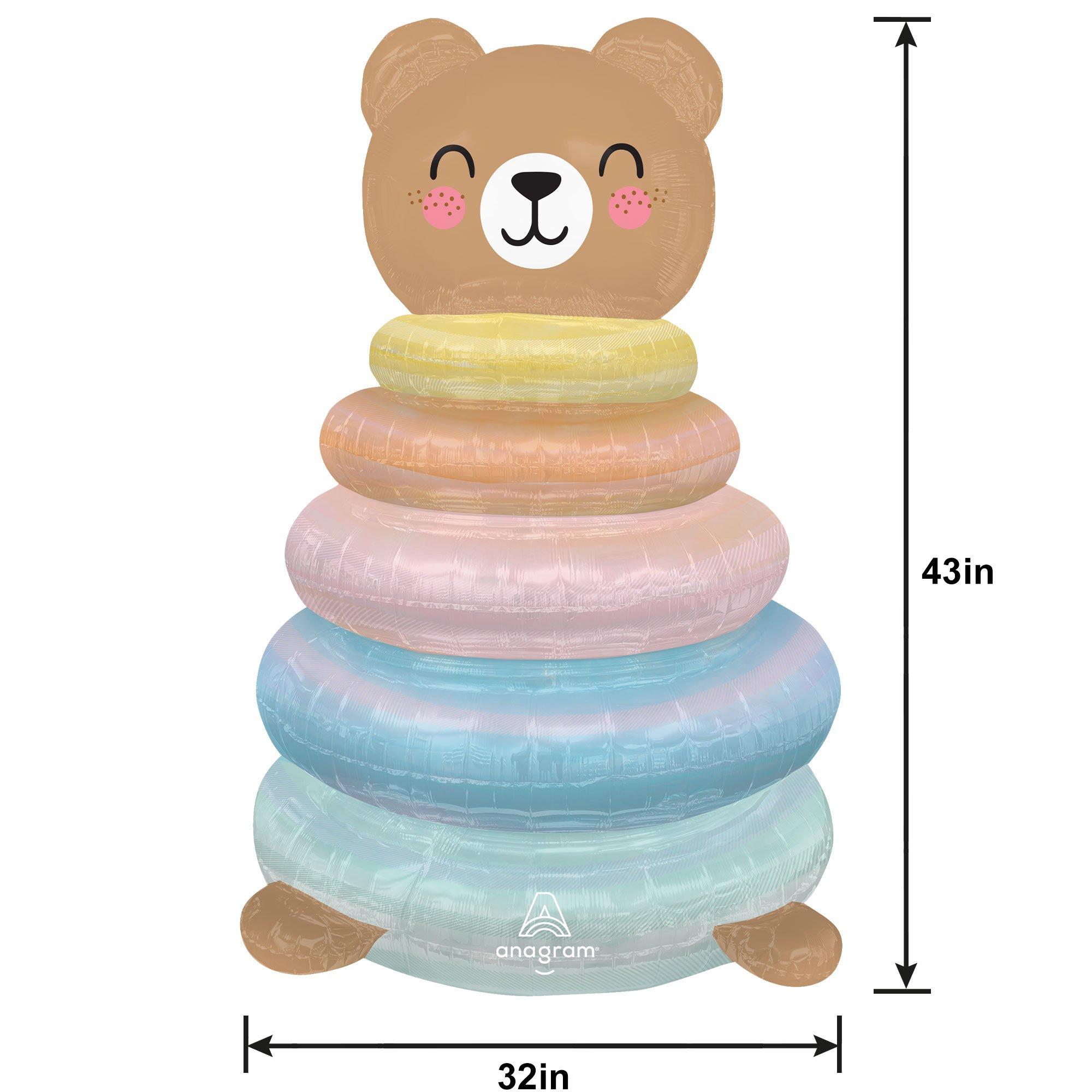 Stackerz? Bear Stacking Rings Foil Balloon. 43in - Image 2