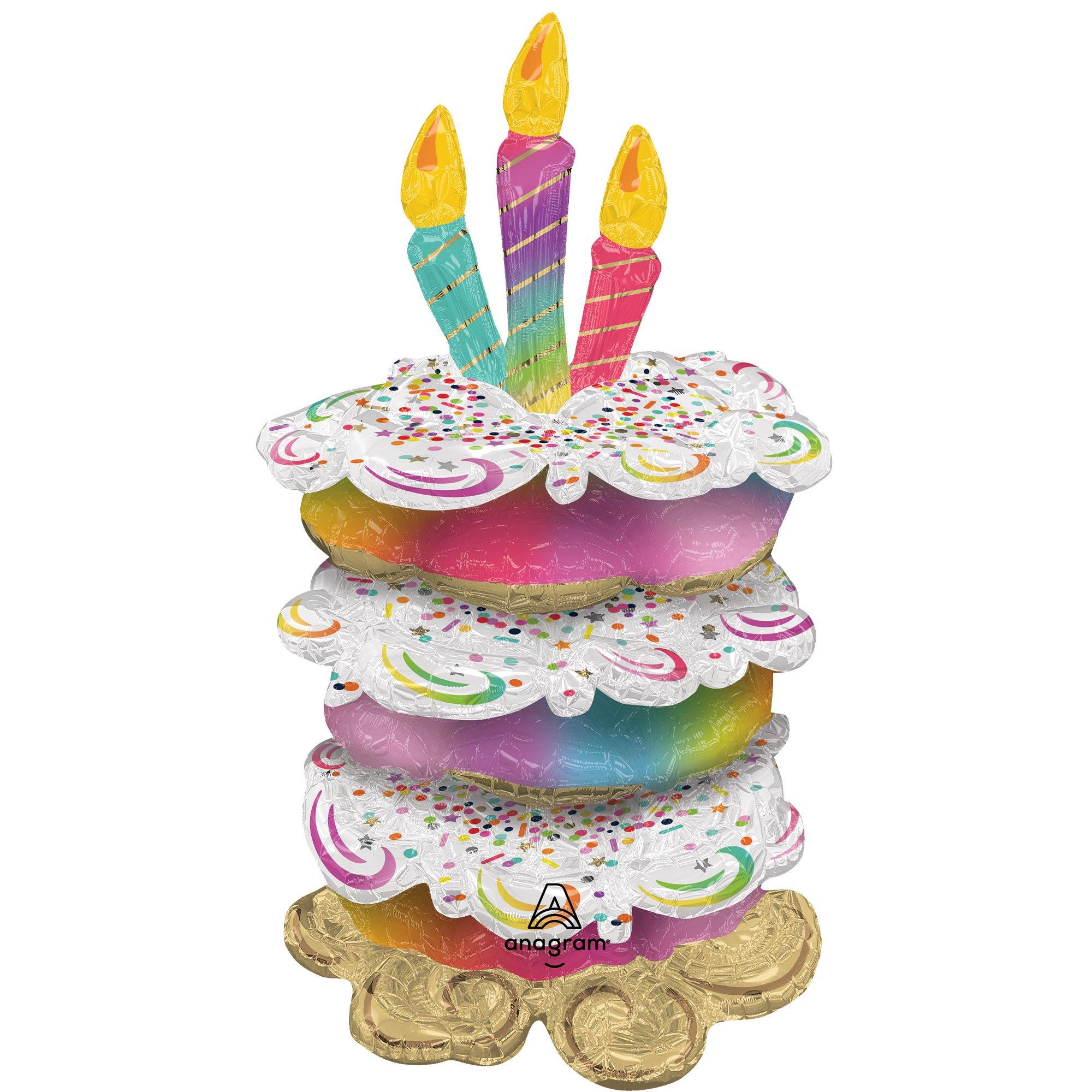 Stackerz? Birthday Cake Foil Balloon. 46in