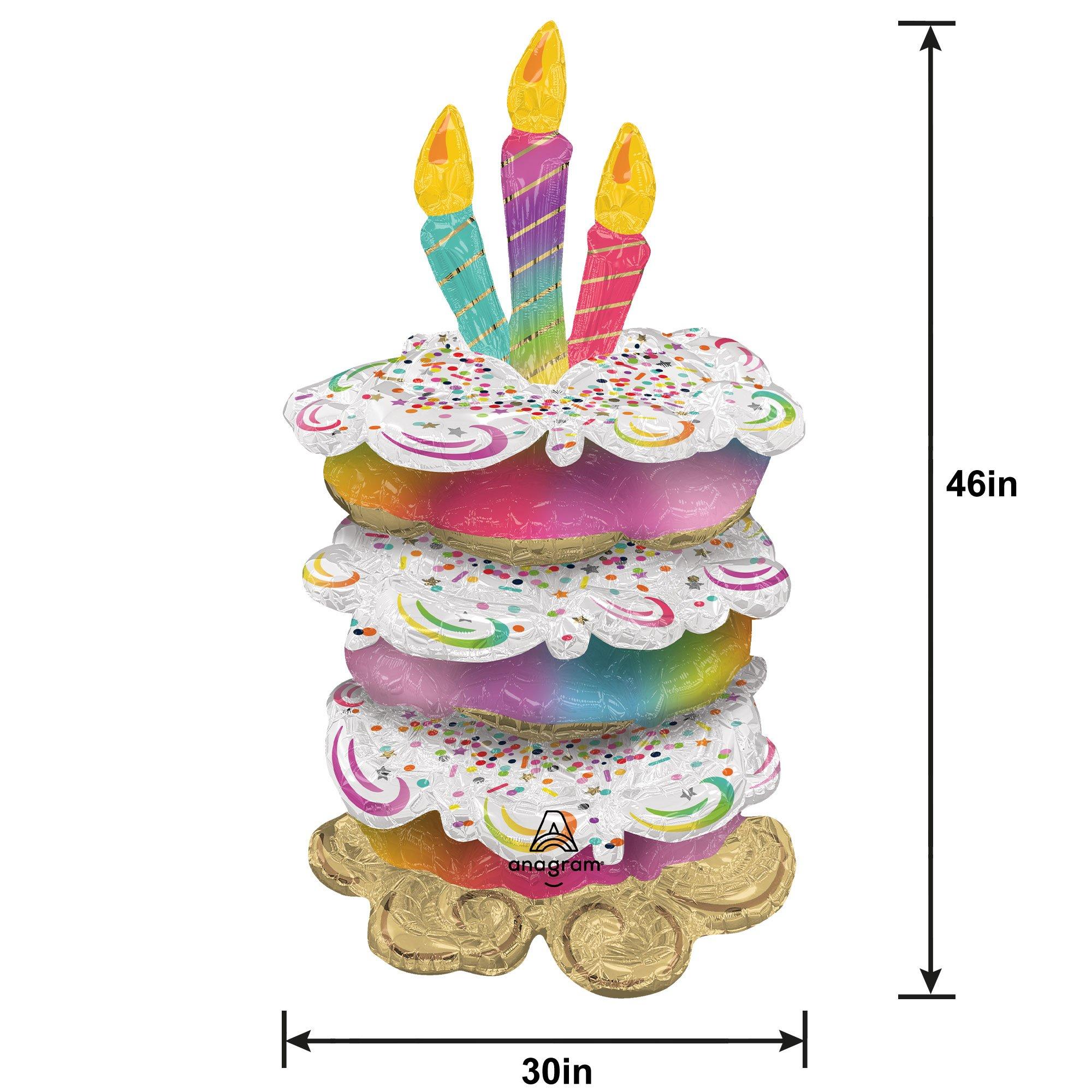 Stackerz? Birthday Cake Foil Balloon. 46in - Image 2