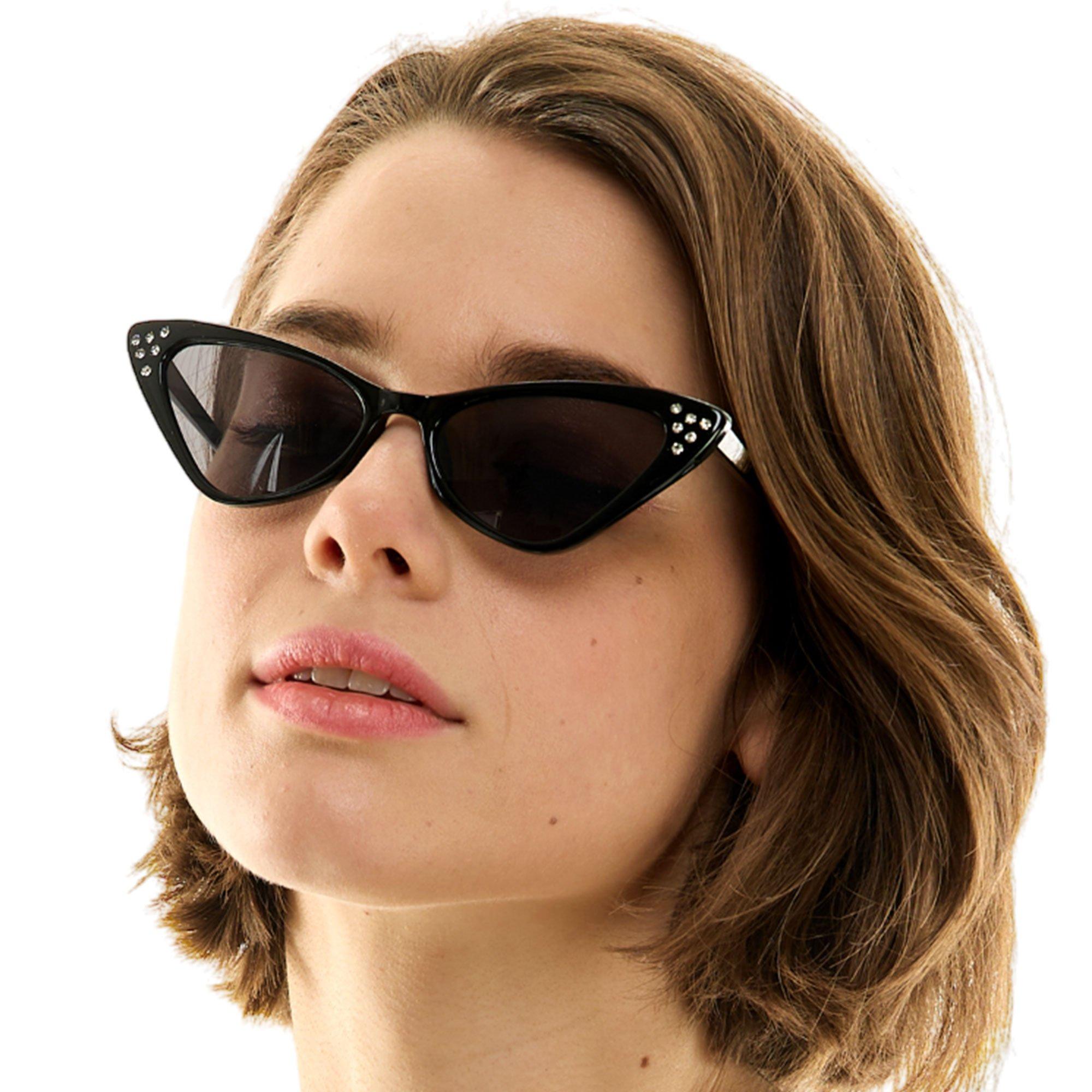Black Cat Eye Sunglasses - Image 3
