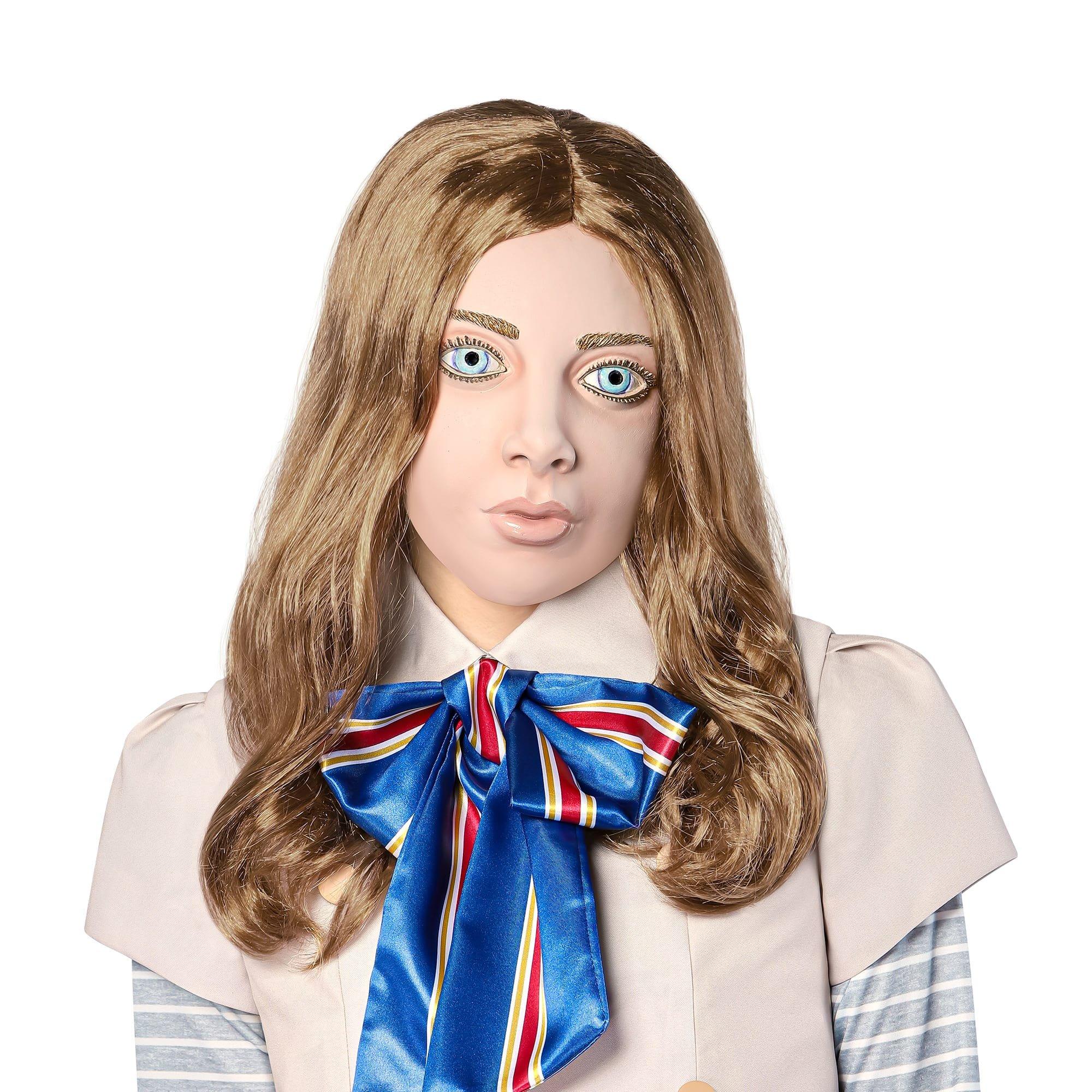 Adult M3gan Overhead Latex Mask with Wig