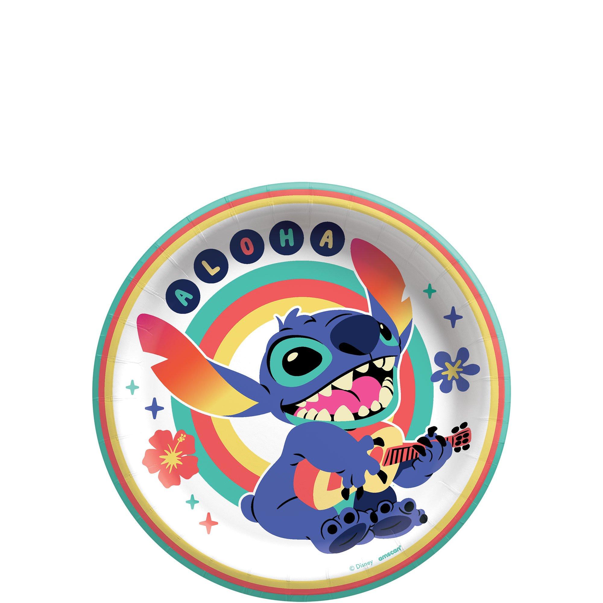 Stitch Aloha Dessert Plates. 7in. 8ct - Disney Lilo & Stitch