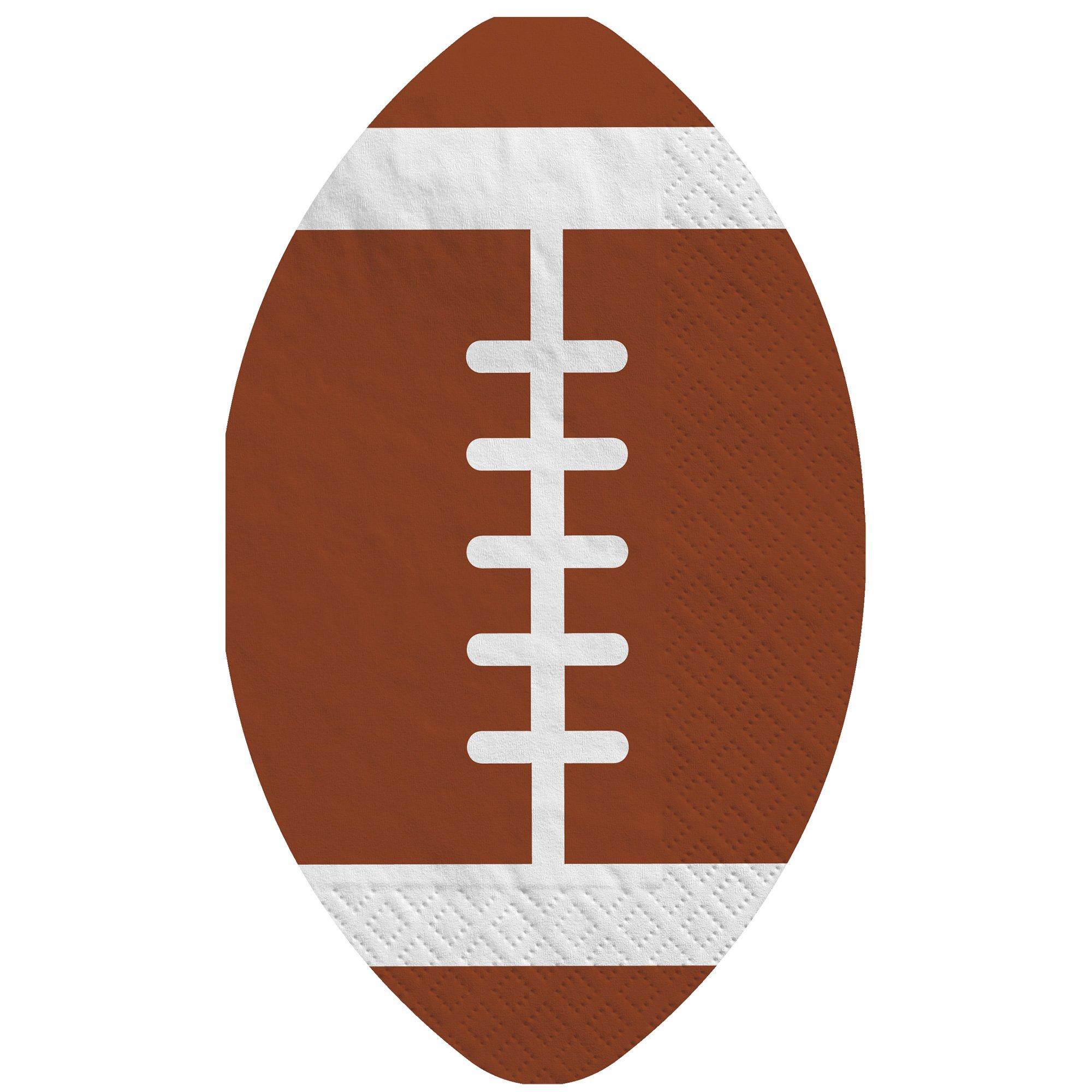 Football-Shaped Paper Lunch Napkins. 8.6in. 40ct - Ready Set