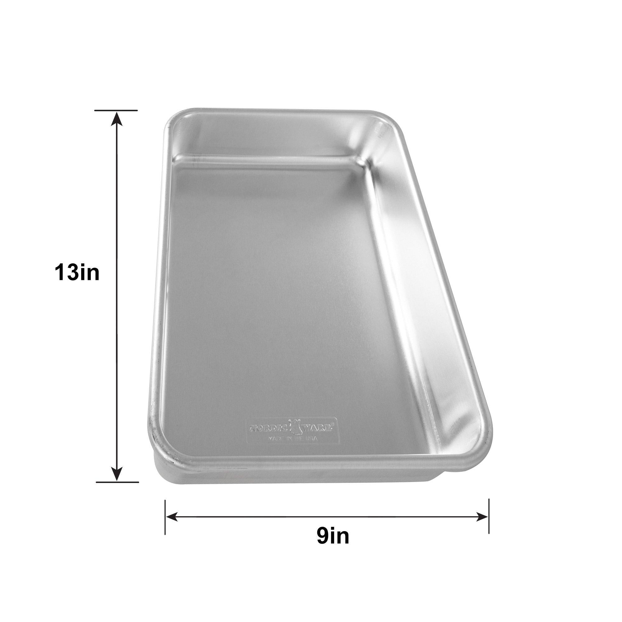 Nordic Ware Natural Aluminum Rectangular Cake Pan. 9in x 13in - Image 2