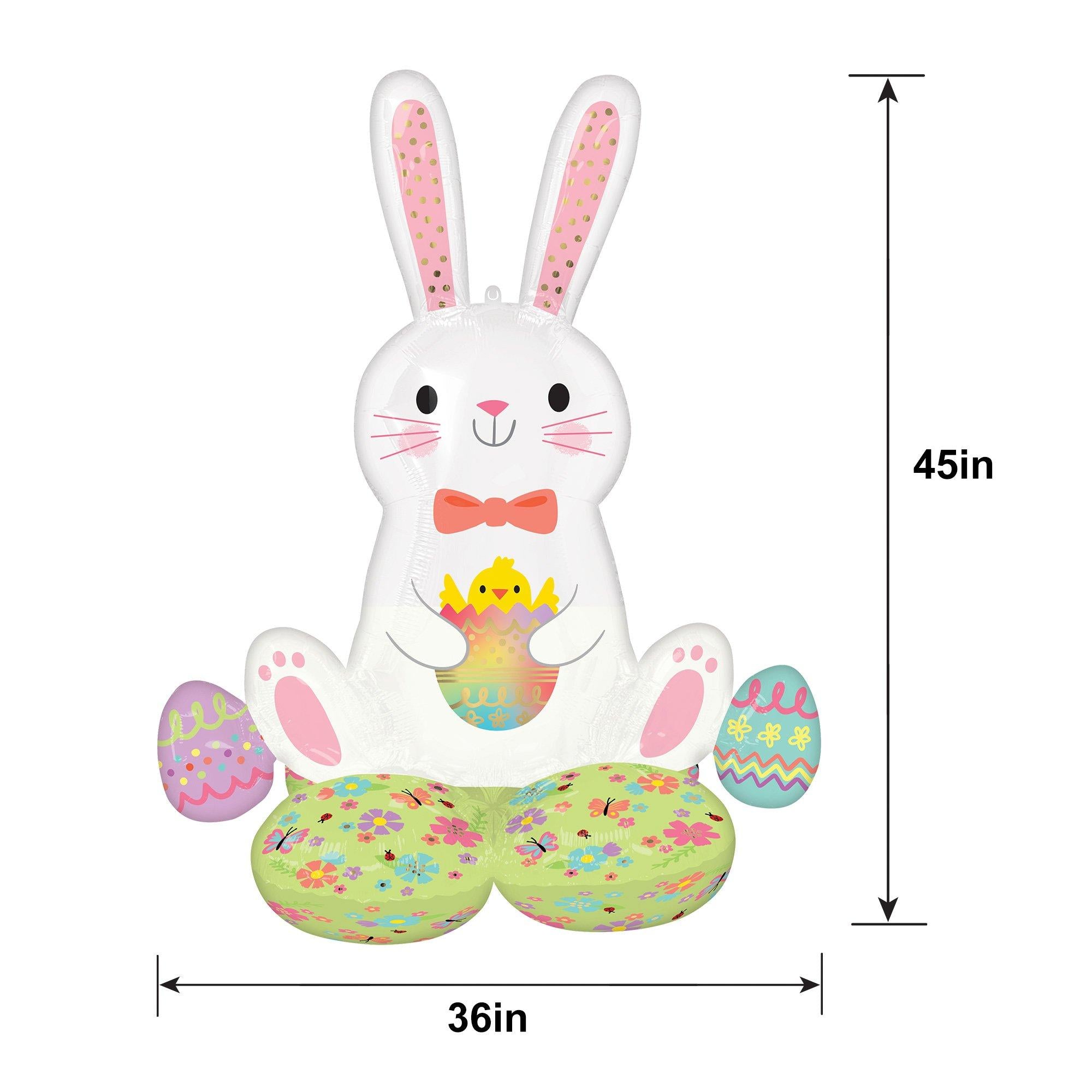 AirLoonz? Easter Bunny Foil Balloon. 3.75ft - Bunny Love - Image 2
