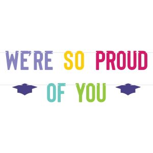 We're So Proud of You Graduation Paper Letter Banner. 8.5?? x 12.3??