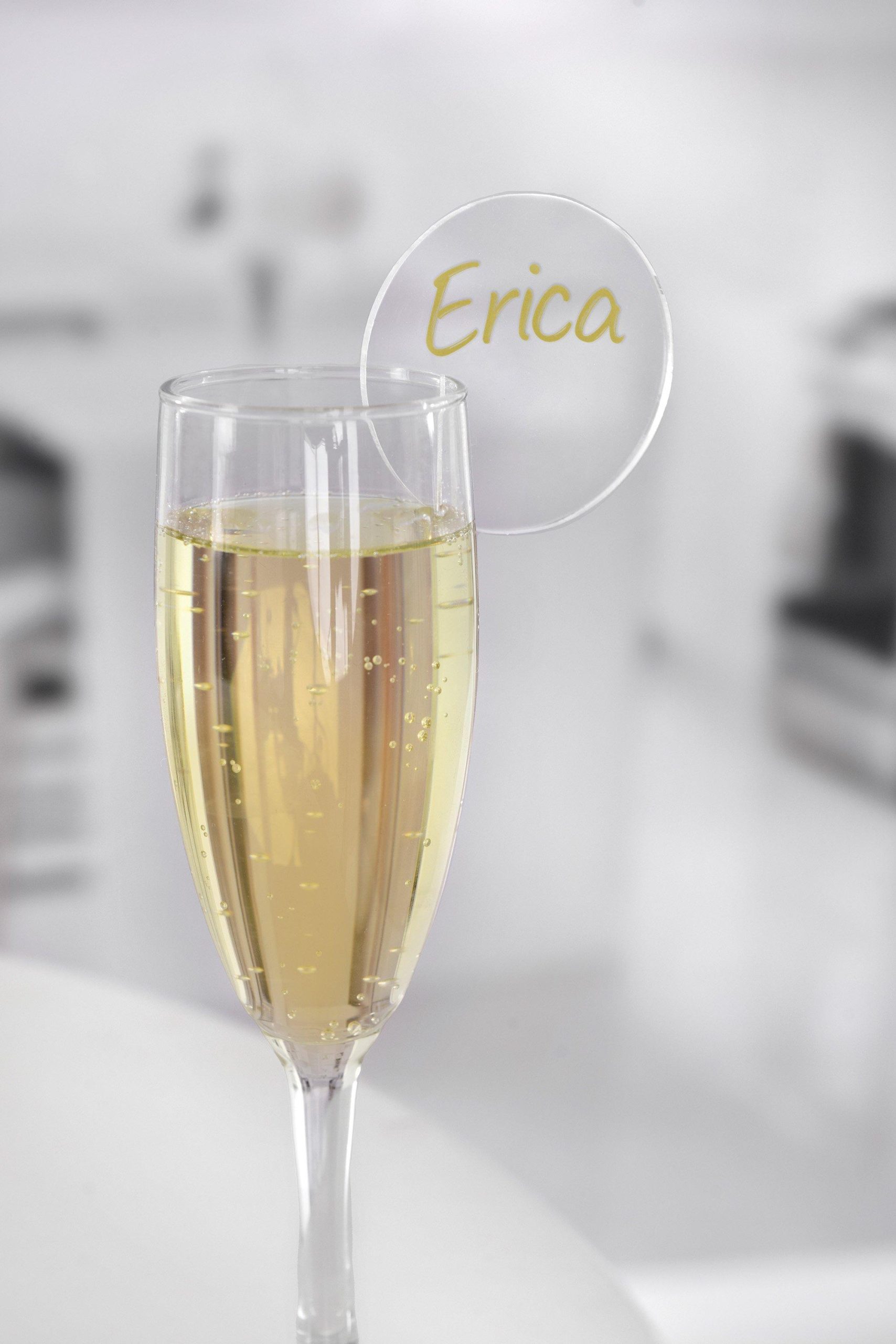 Clear Acrylic Drink Marker. 10ct