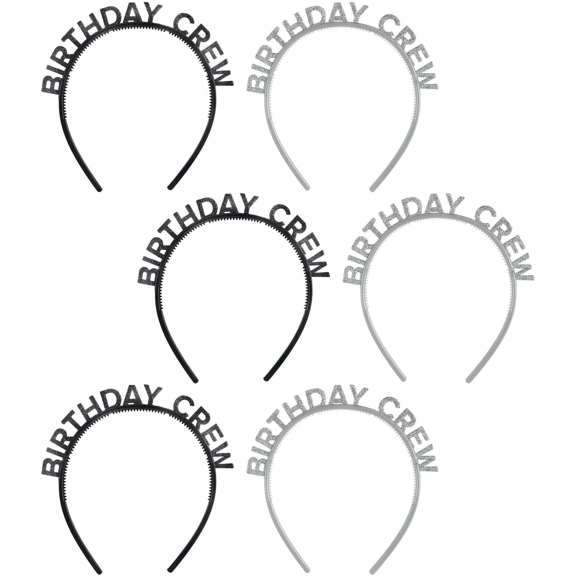 Birthday Crew Headbands. 6pc