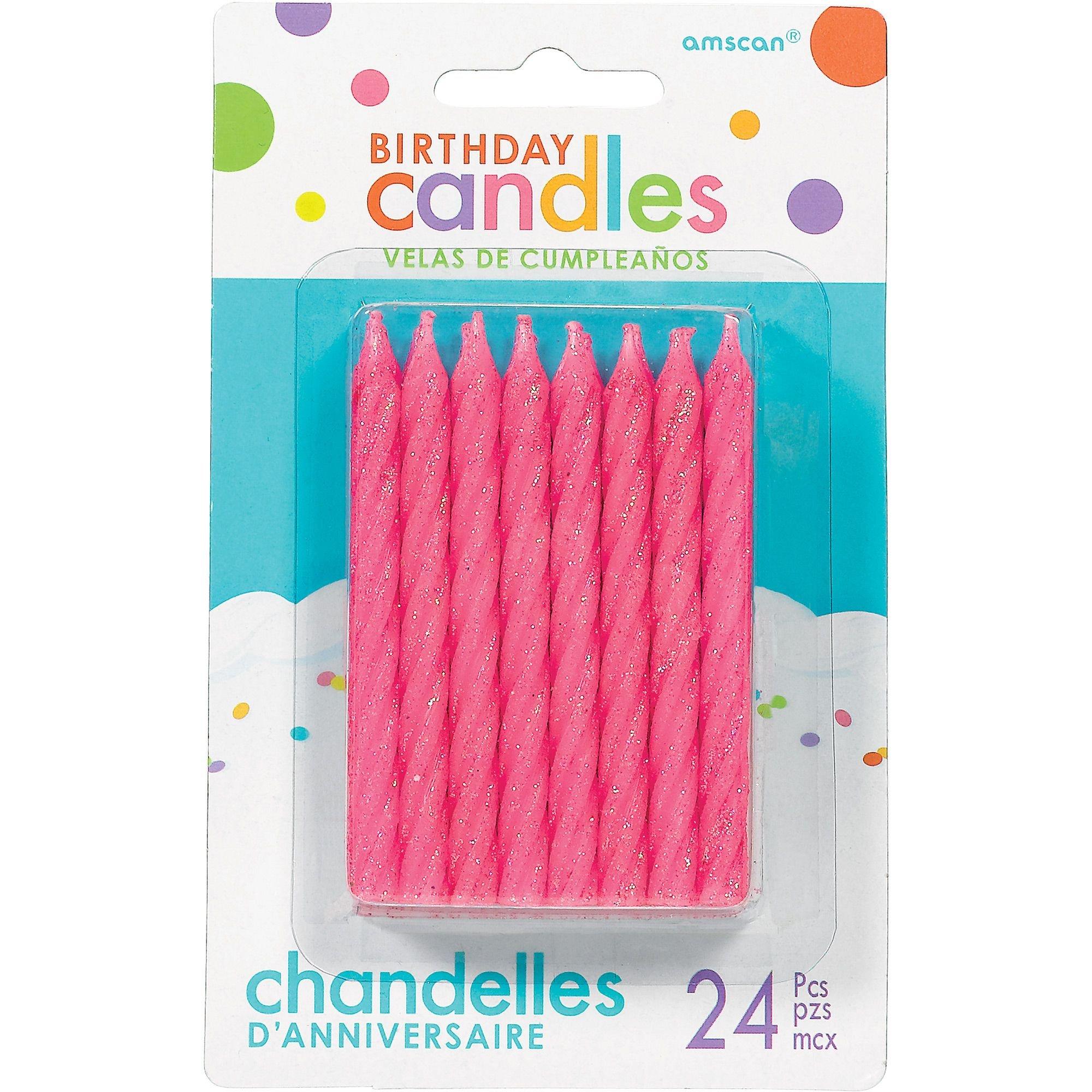 Glitter Spiral Birthday Candles. 24ct. Assorted Colors - Image 3