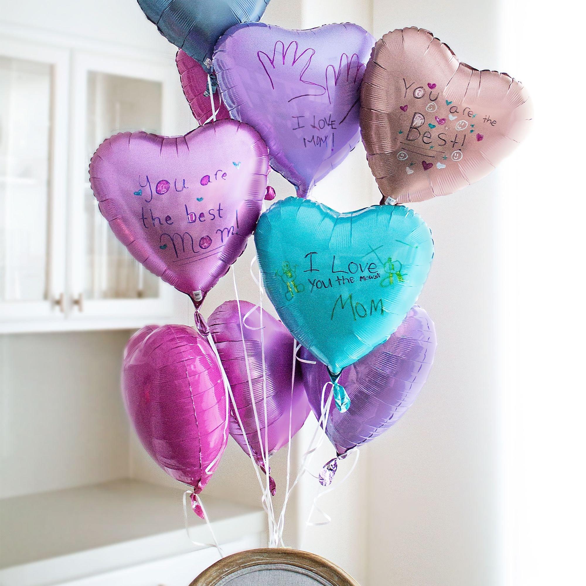 Satin Heart Balloon. 17in. Assorted Colors - Image 10