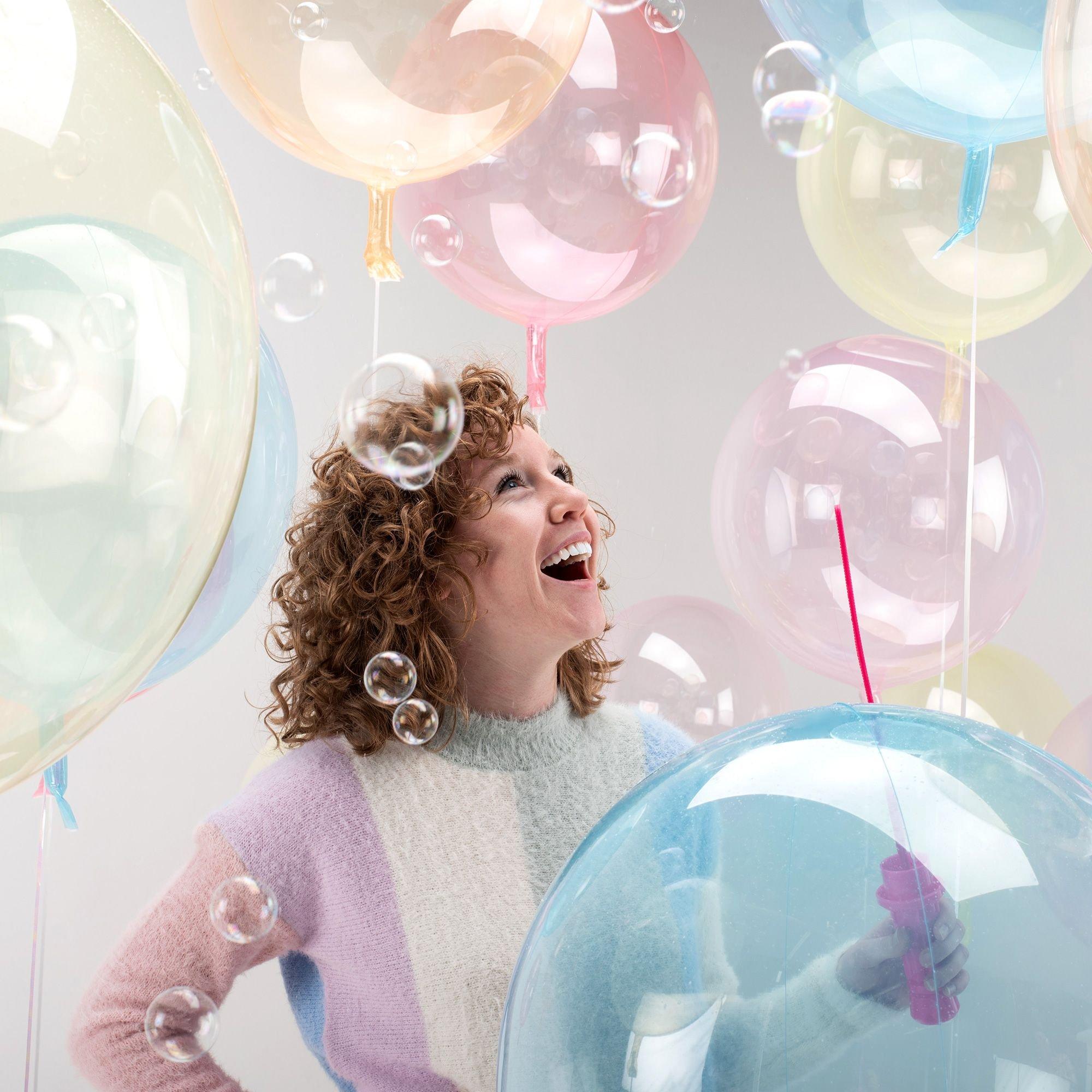 Clear Plastic Balloon. 18in - Crystal Clearz™. Assorted Colors - Image 3