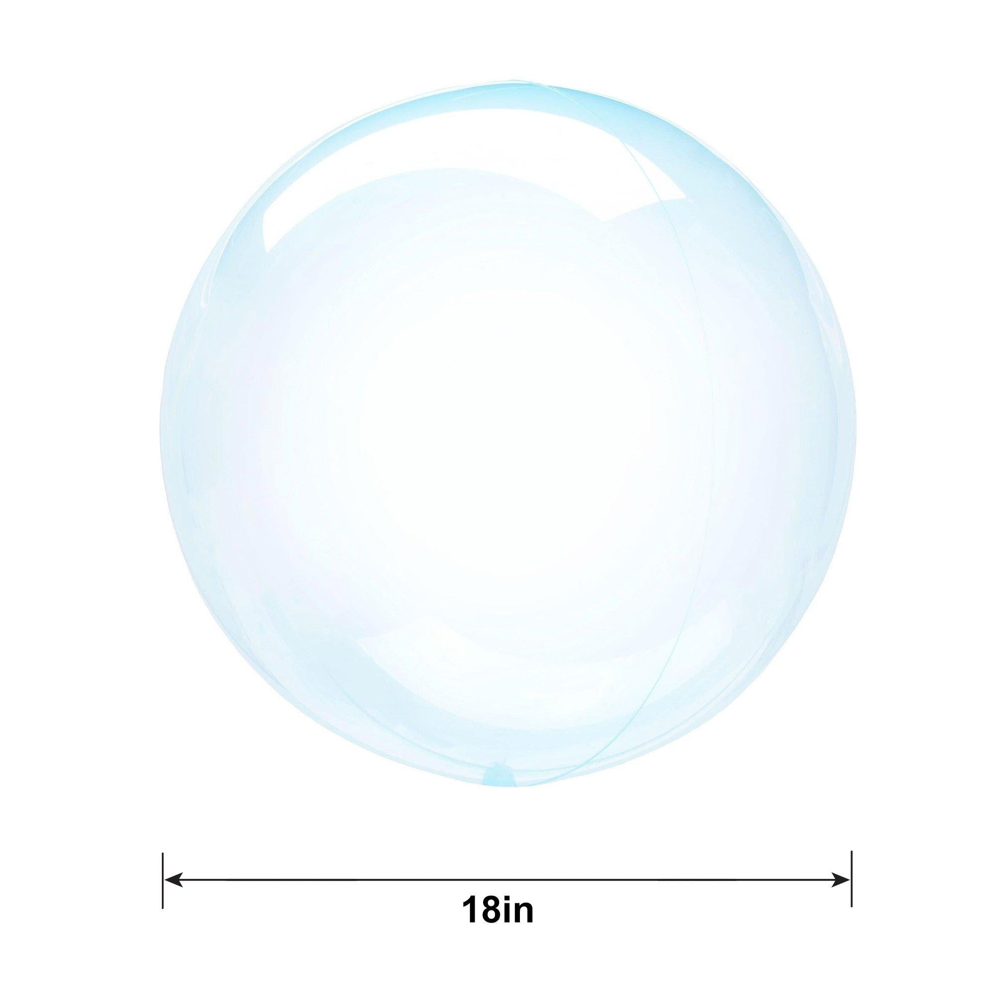 Clear Plastic Balloon. 18in - Crystal Clearz™. Assorted Colors - Image 7