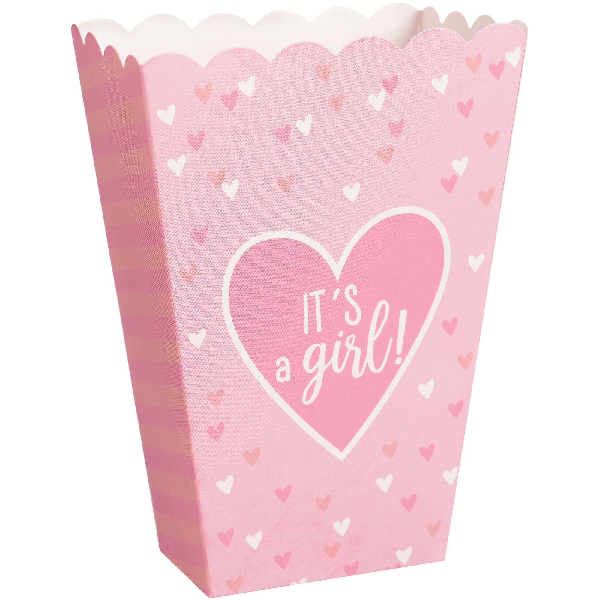 Hearts & Stripes It's a Gender Reveal Popcorn Boxes. 20ct. Assorted Colors