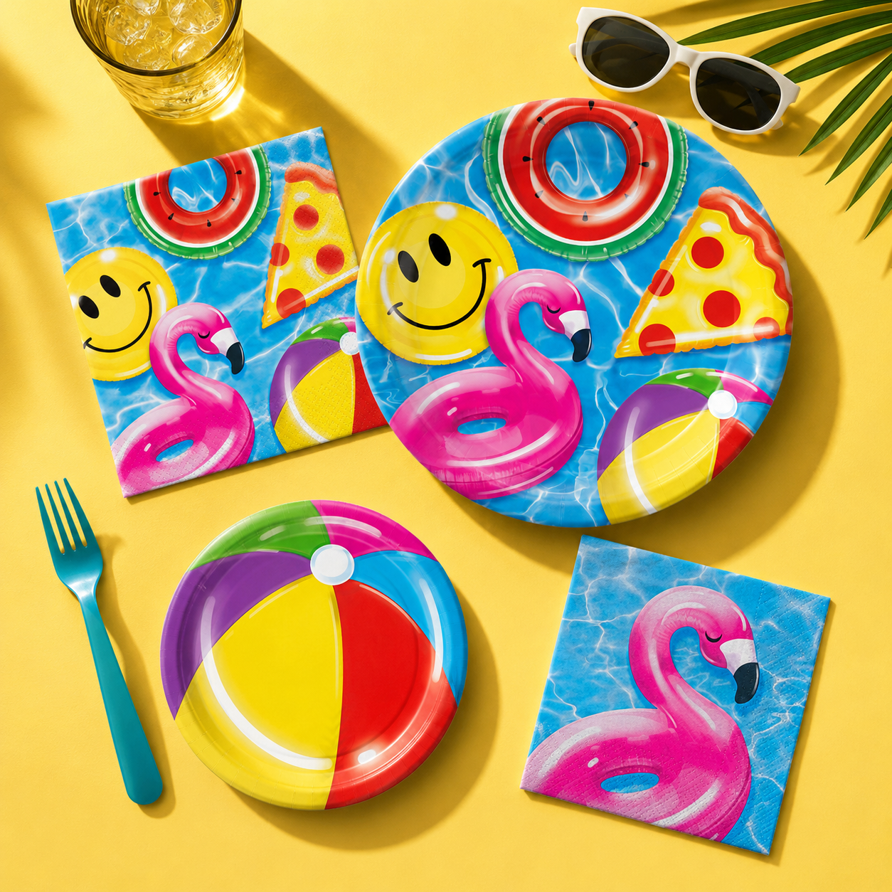 Cool Pool Party Good Vibes Cardstock Banner Set. 2pc. 5ft - Image 5