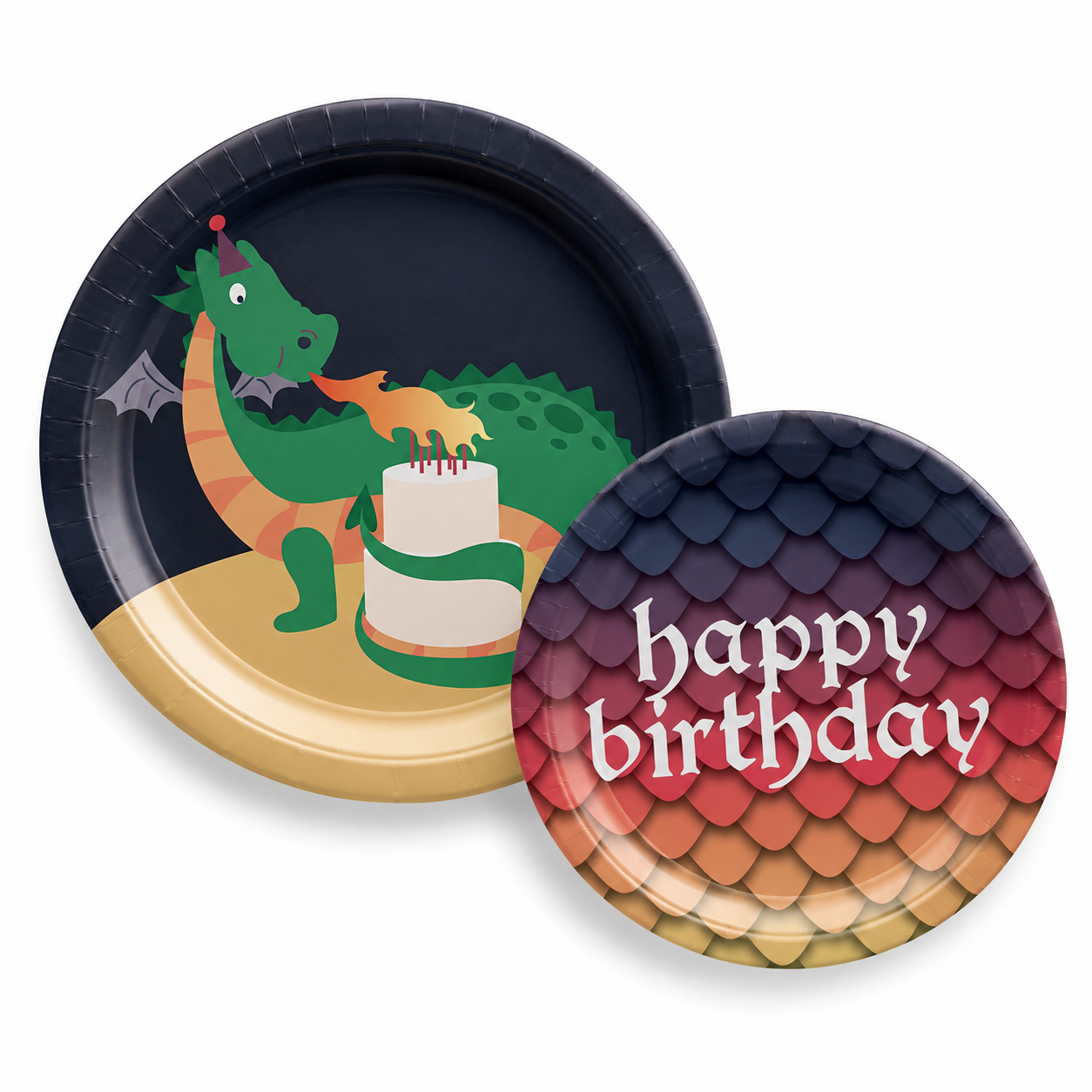 Dragon Party Paper Plates. 8ct. Assorted Options
