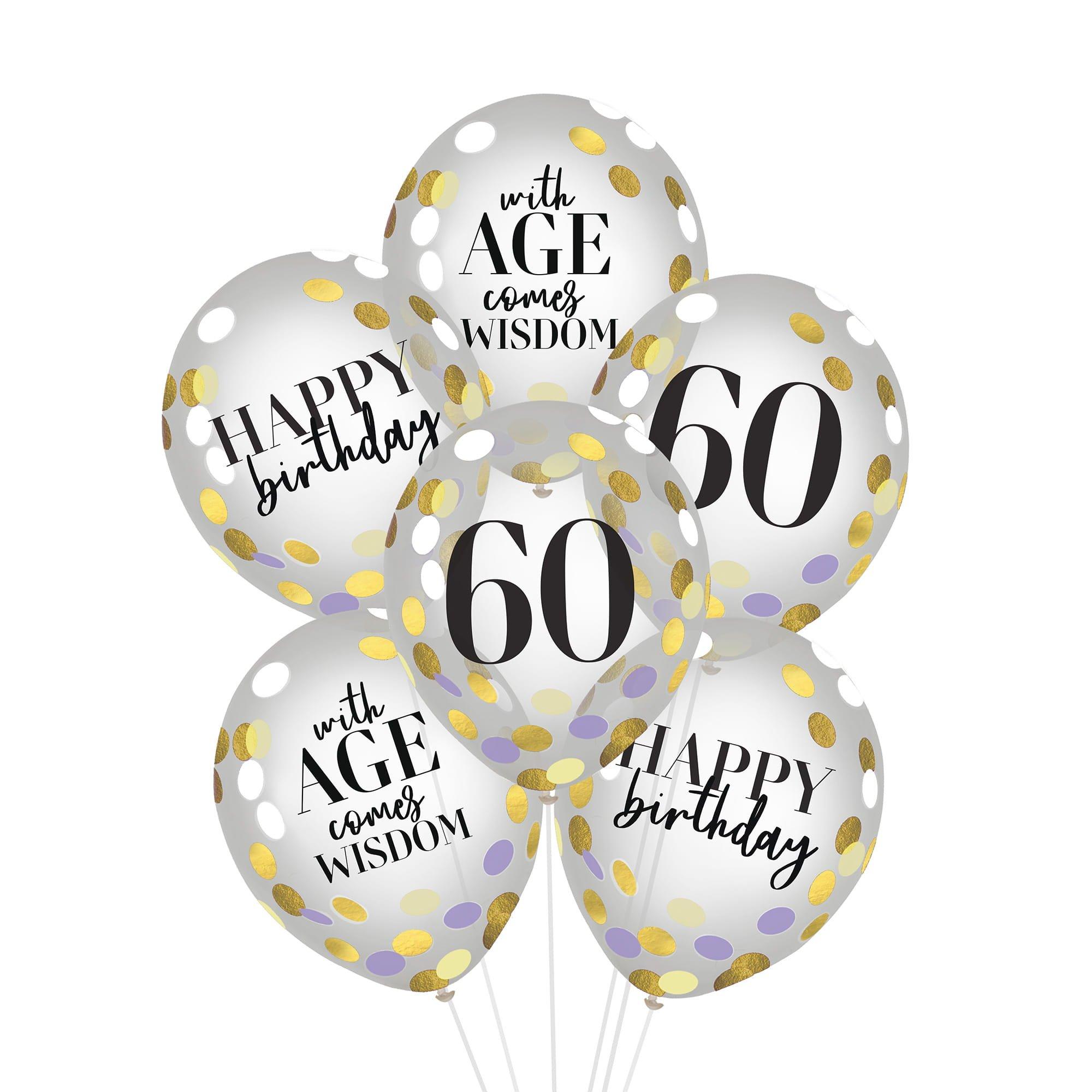 Party Of The Ages Birthday Latex Balloons. 6ct. Ages - Image 4