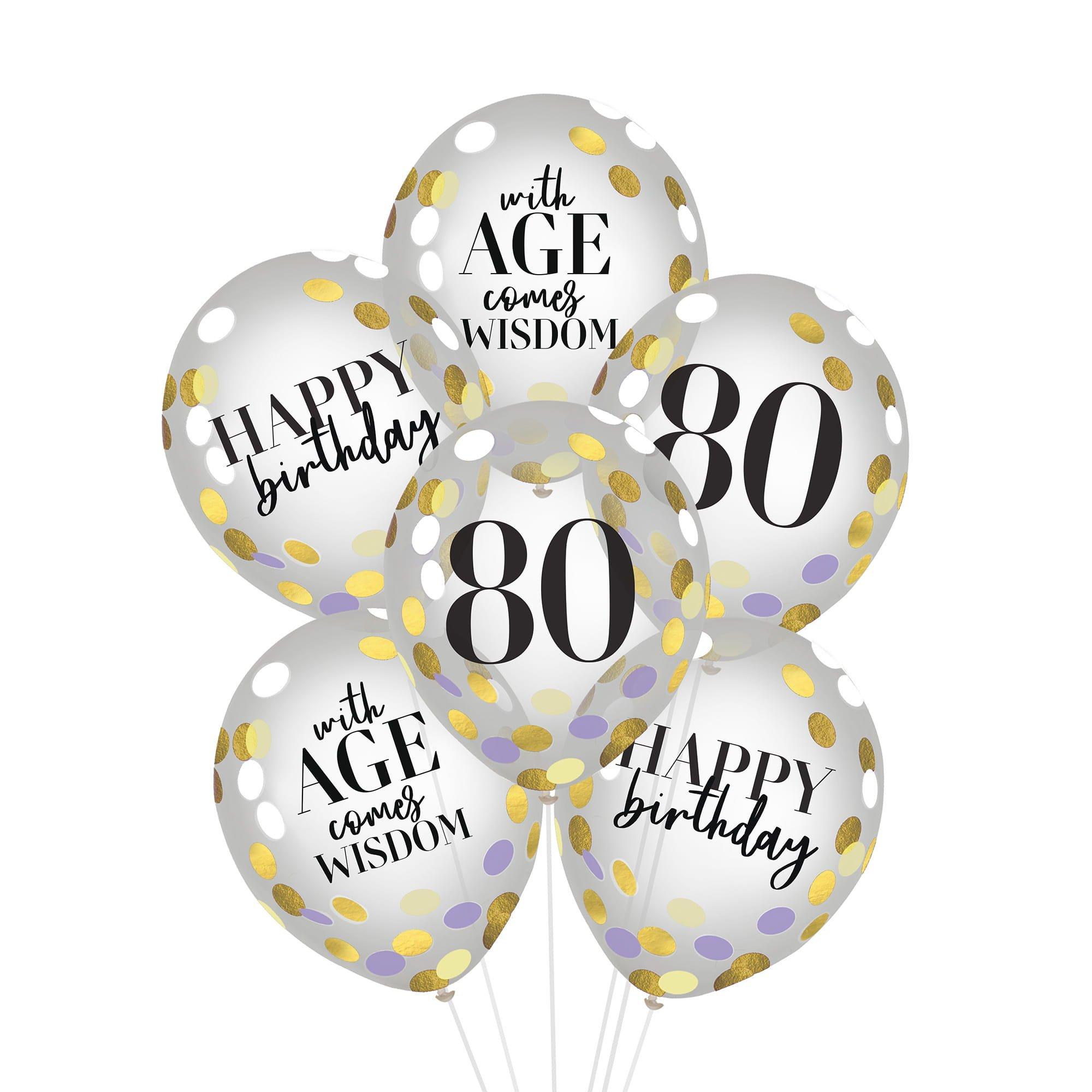 Party Of The Ages Birthday Latex Balloons. 6ct. Ages - Image 5
