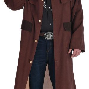 Adult Faux Suede Western Plus Size Cowboy Duster
